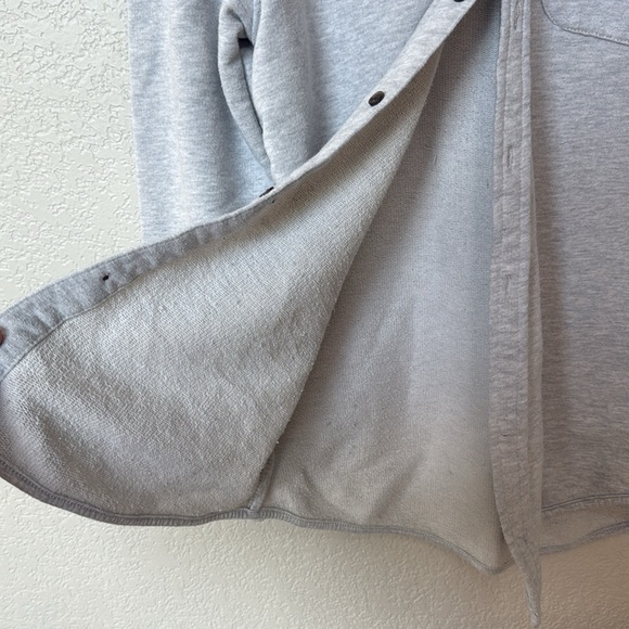 St Johns Bay Men’s Casual Button Down Terry Cloth Gray size Medium - Picture 5 of 8